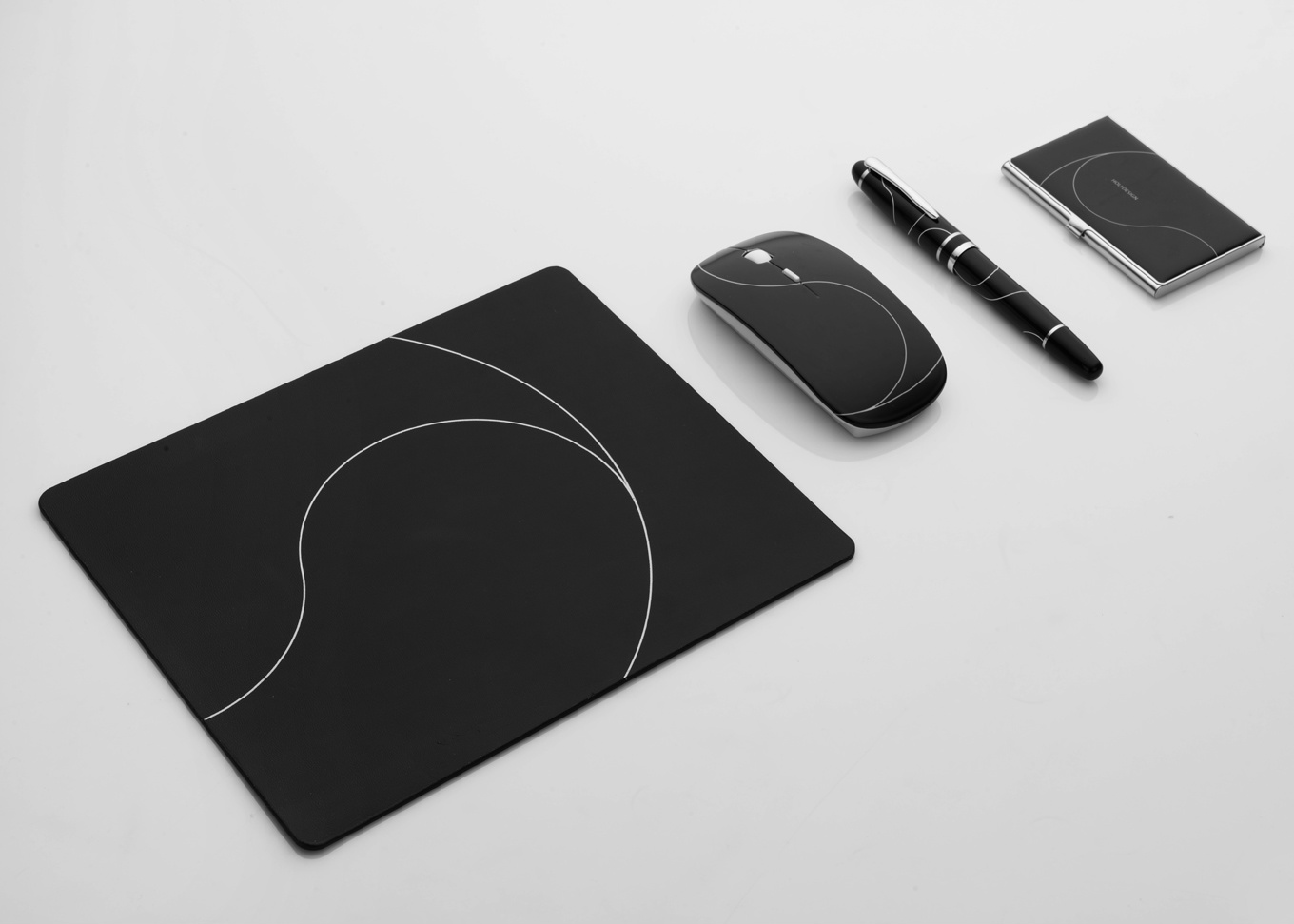 HOLI gifts sets -Wireless mouse & Roller Pen & mouse pad & business card holder